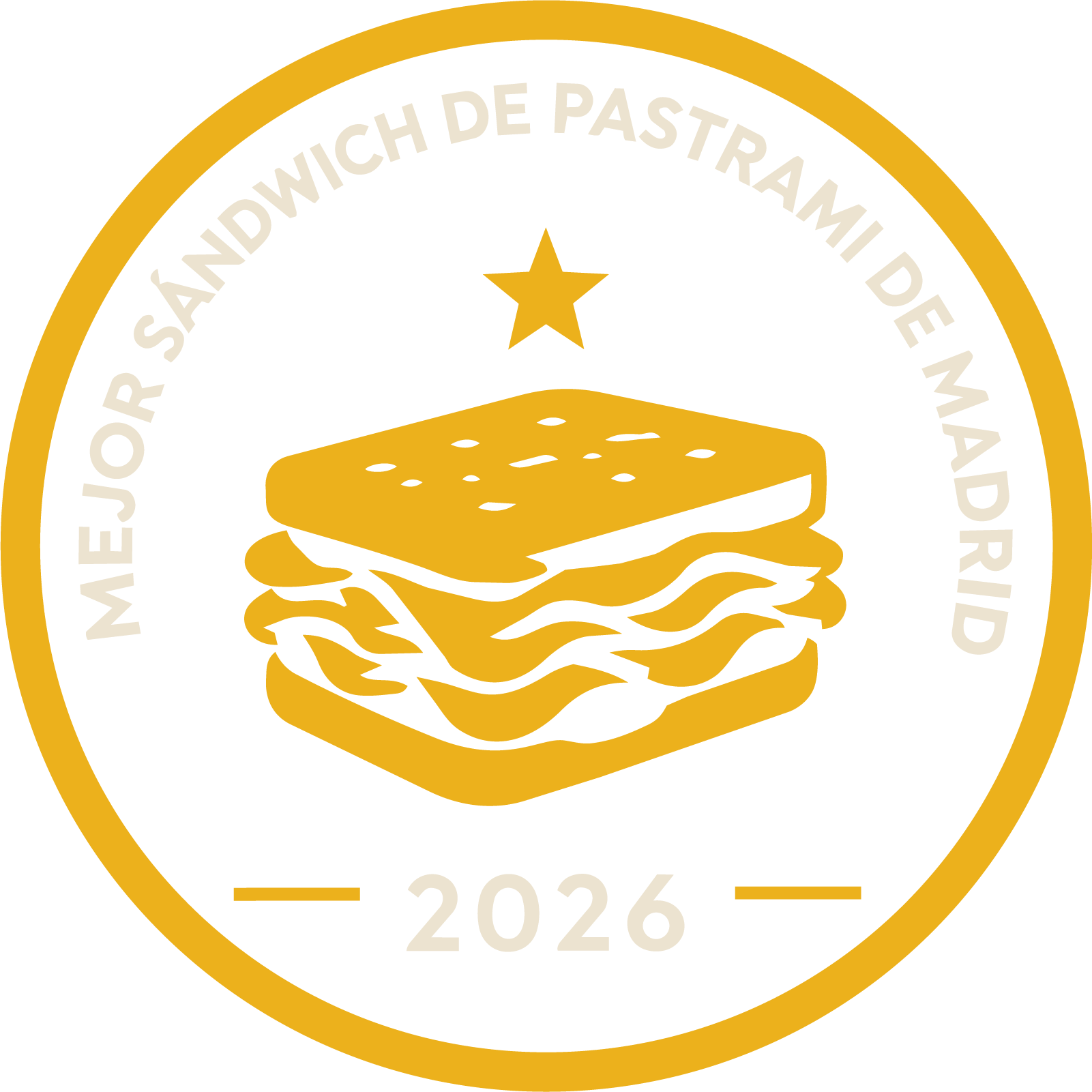 Logo premio mejor sandwich de pastrami de Madrid